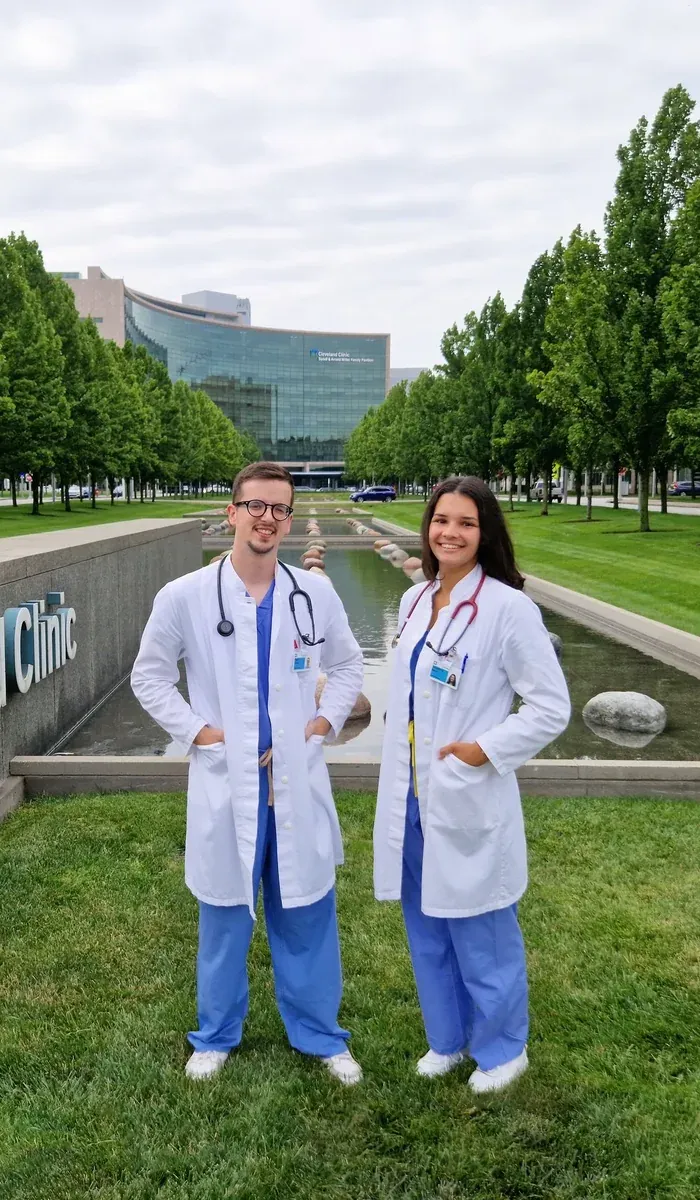 Med&X participants Pjero and Valentina at the Cleveland Clinic