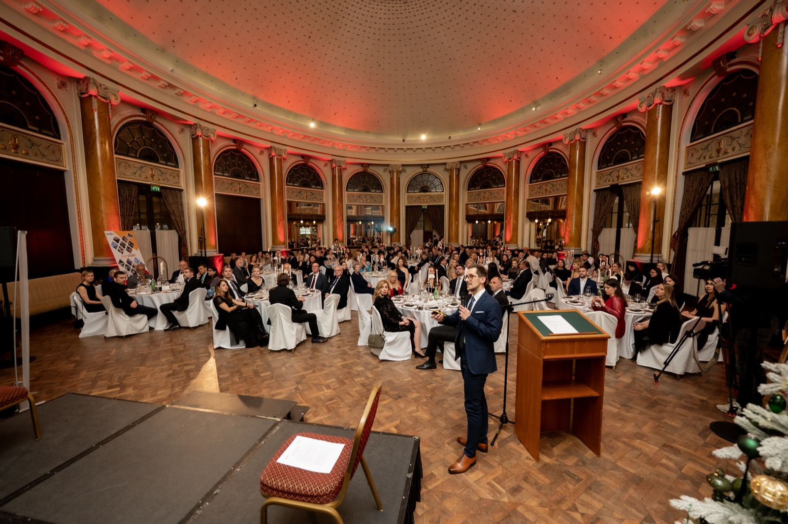 The room listening to an address at the Plexus Gala in Zagreb