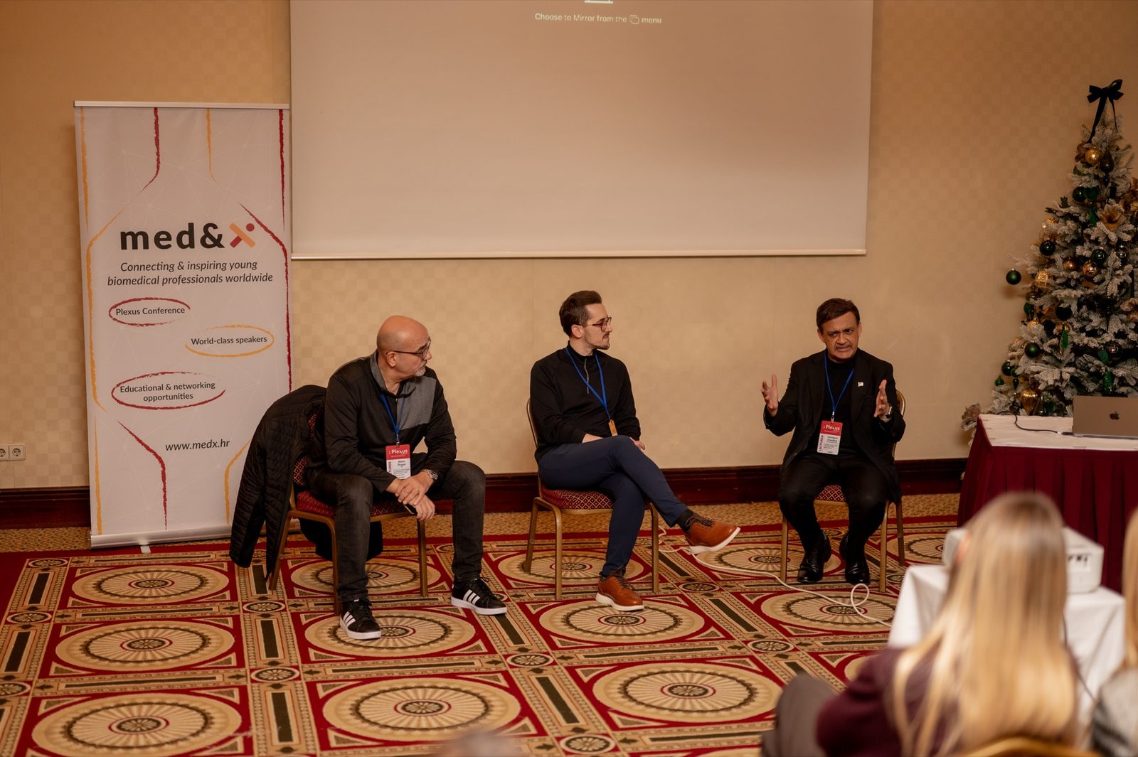 A fireside conversation on the Plexus stage