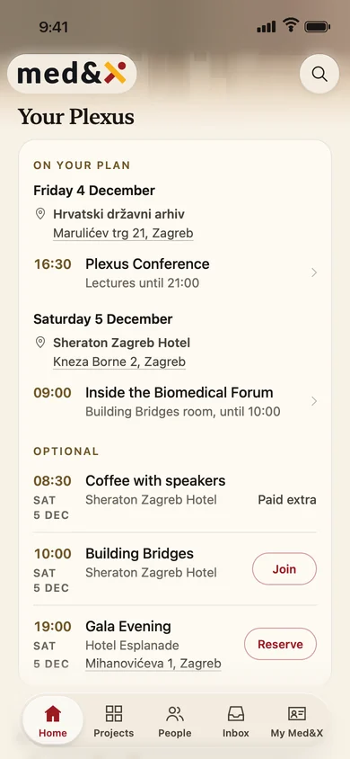 Your Plexus on iPhone: the days, times and places of a member's plan