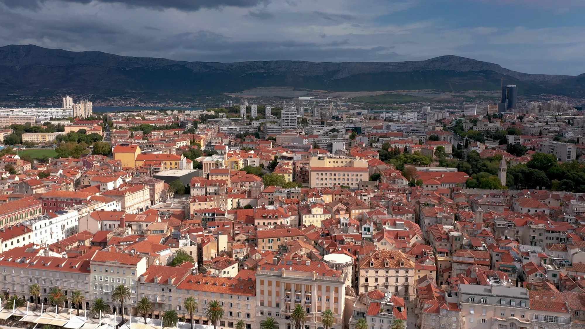 The island of Korčula from the air