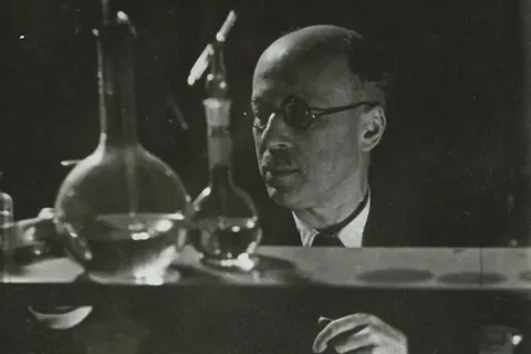 Lavoslav Ružička in his laboratory
