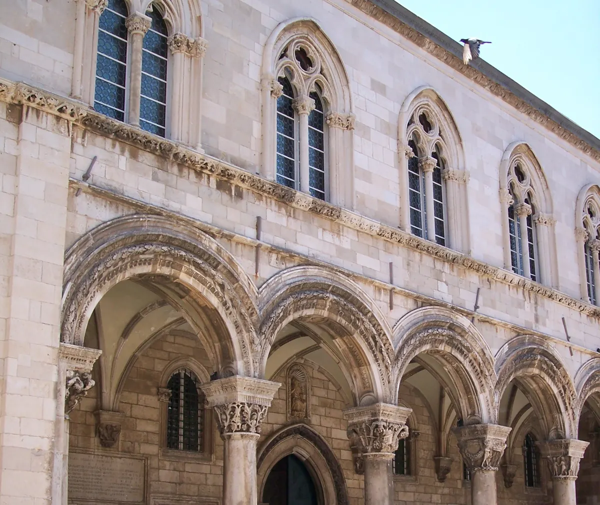 The arcade of the Rector’s Palace in Dubrovnik
