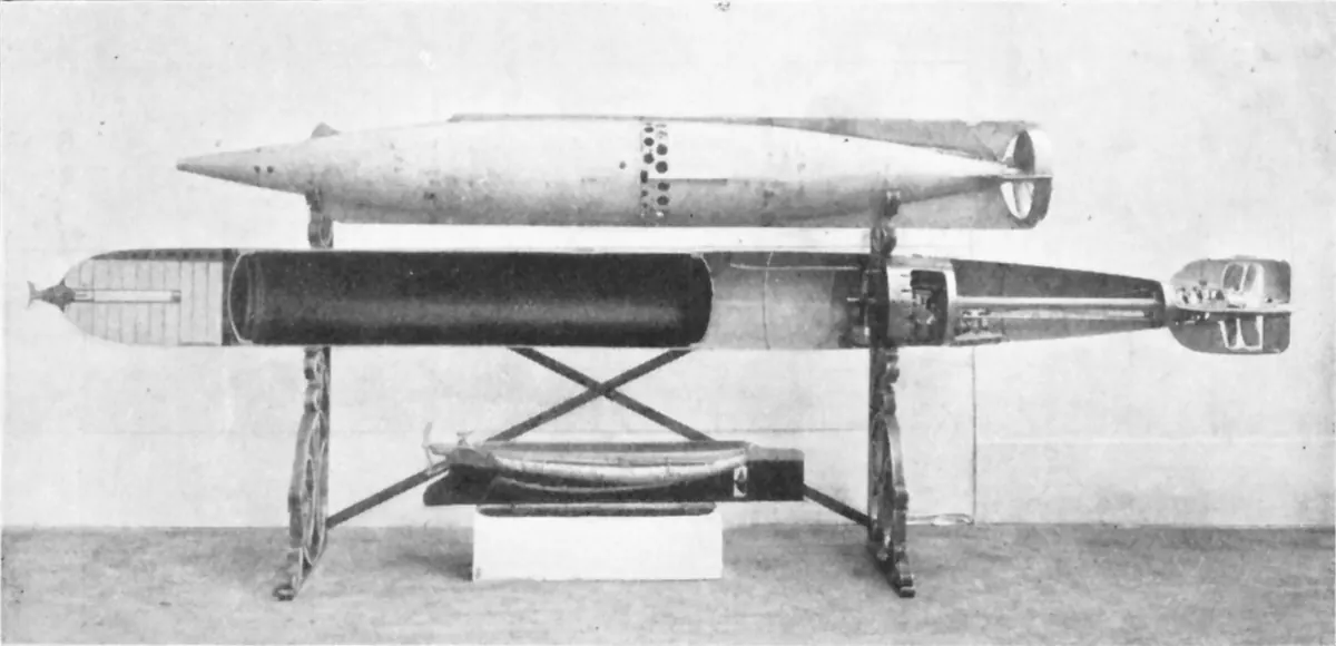 Early Whitehead torpedoes, a plate of 1906
