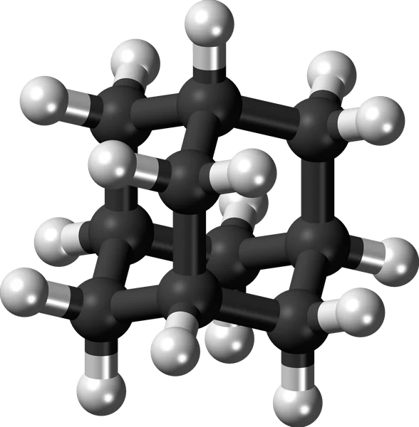 Ball-and-stick model of the adamantane cage
